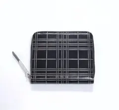 未使用 マーガレットハウエル 牛革 ラウンドファスナー 財布 黒のサムネイル