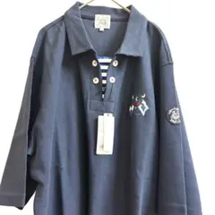 新品タグ付】シナコバ 吸水速乾 セオα 半袖ポロシャツ L ネイビー 日本