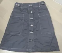 OLIVE des OLIVE 台形 スカート 前ボタン グレー 青 デニム 紫のサムネイル
