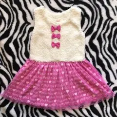 84番♡♪BABY DOLL♪Pink hunt♪ボアワンピース♪110㎝♪