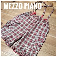 当時物　メゾピアノ　ハーフパンツ　ギンガムチェック　赤　140 Y2K