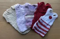 犬服 手編みのセーター 5点セット