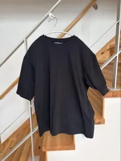 UNIQLO AIRism コットンオーバーサイズTシャツ ブラック L
