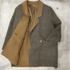 モヘア混 ハーフコート vintage カジュアル ノームコア 高級感 美品