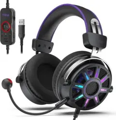 ★新品 FIFINE 開放型ゲーミングヘッドセット 有線USB接続のサムネイル