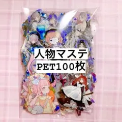 【在庫処分】海外 人物 マスキングテープ フレークシール100枚 PETのみ①