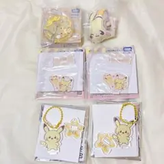 新品◇ポケピース　ピカチュウ　アクリルスタンド　チャーム、スクエアポーチ