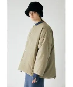 moussy TENT LINE OVER DOWNジャケット ノーカラーダウン