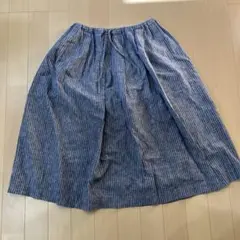 無印良品　綿麻ストライプスカートのサムネイル
