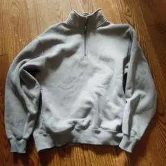 GU ハーフジップ スウェット S グレー