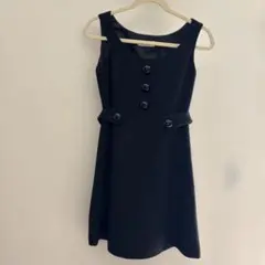 コケットブラックノースリーブミニワンピース