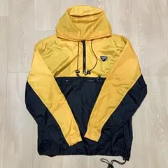 Reebok アノラックパーカー ナイロンジャケット 黄黒 M ハーフジップ