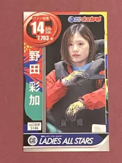 野田彩加選手 ボートレーストレカ