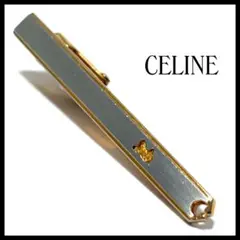 セリーヌ ネクタイピン タイピン 馬車ロゴ シルバー×ゴールド