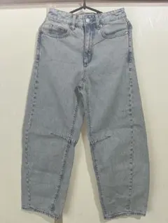 GU バレルレッグジーンズ XS 丈短め 62BLUE