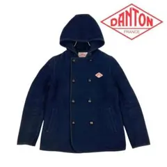 12T429☆ DANTON ウールモッサー フード ダブルボタンジャケットのサムネイル