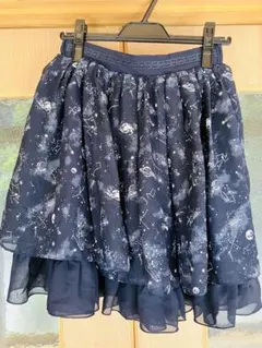 axes femme ロマンティック 星空 ふんわり フレアスカート M レースのサムネイル