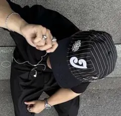 2IDIOTS LABEL ストライプ Pillbox Capのサムネイル