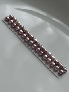 C A 淡水パール　メタリック　虹色　パープル　ボタン　片穴　5ミリ