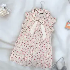 INGNI ノースリーブチュニック アイボリー フラワープリント 衣装 ダンス