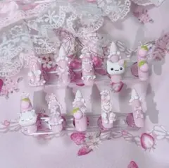 いちごホイップネイル