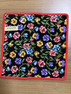 【新品未使用】FEILER 花柄タオル地ハンカチ
