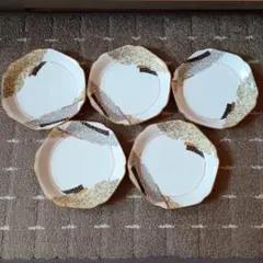 和食器 銘々皿 5枚セット 金彩 縁取り