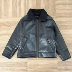 Niko and...ニコアンド　フェイクムートンジャケット　ブラック　黒　M