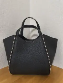 今週のみ2000円OFF‼︎スタッズ付き ブラック ミニトートバッグ - メルカリ