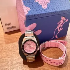 【未使用】SEIKO 5スポーツ ピンクパンサー SBSA321 自動巻き時計のサムネイル