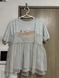 【coen】セットアイテム　ラメチュールキャミセットロゴTシャツのサムネイル
