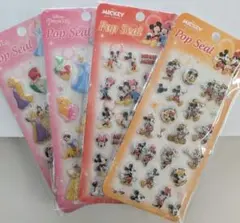 ディズニー クリスタルシール セット ミッキー ミニー プリンセス ぷっくり