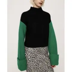 SLY ブロッキング ニットトップス