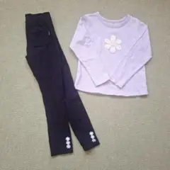 長袖カットソーとレギンスセット 120/130