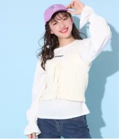 美品♡レピピアルマリオ  ♡ベロアモールキャミトップスセット　M  ホワイト