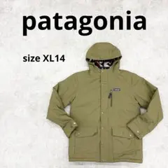 281〓 patagonia マウンテンパーカー キッズ サイズXL14 カーキ