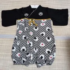 おにぎり柄 袴風ロンパース 50-70cm
