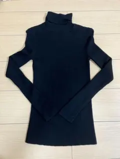 エクストラファインメリノリブタートルネックセーター
