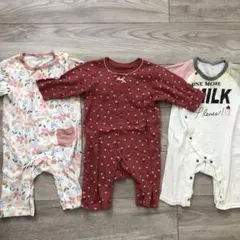 値下げしました　長袖カバーオール3点セット　まとめ売り