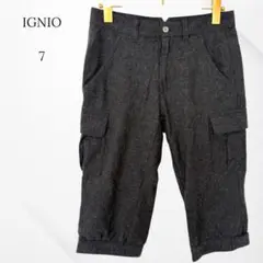 イグニオ　半ズボン　ハーフパンツ　ゴルフ　ウール　ダークグレー　サイズ7