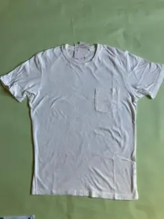 【未使用】ユニクロ　コットンリネン　クールネックTシャツ　ホワイト　Sサイズ