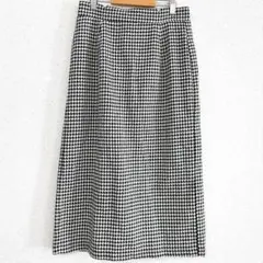 最終価格！GRL【L】千鳥柄ロングスカート バックウエストゴム 大きめ
