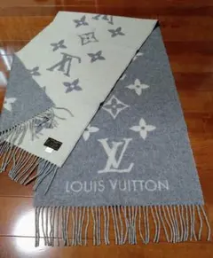 【一度使用✨美品】LOUIS VUITTON グレージュ カシミヤ大判マフラー