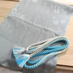 へ12 帯締め帯揚げセット ブルーグレー