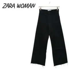 ZARA WOMAN【34】 フレアデニム レディース 無地 ブラック ジーンズのサムネイル