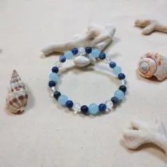 ハンドメイド【天然石】ブレスレット  ソーダライト