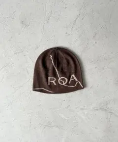 ROA Beanie logo "DARK BROWN" フリーサイズ