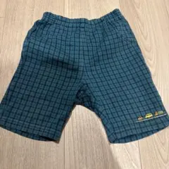 ファミリア familiar 青チェック柄パンツ 90サイズ 車刺繍