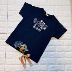 coen✖️PEANUTS スヌーピー 半袖Tシャツ ネイビーのサムネイル