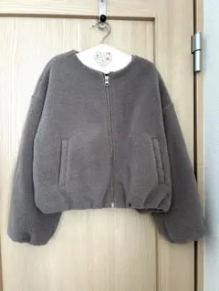 【グローバルワーク】ボアジャケット　グレージュ130センチ